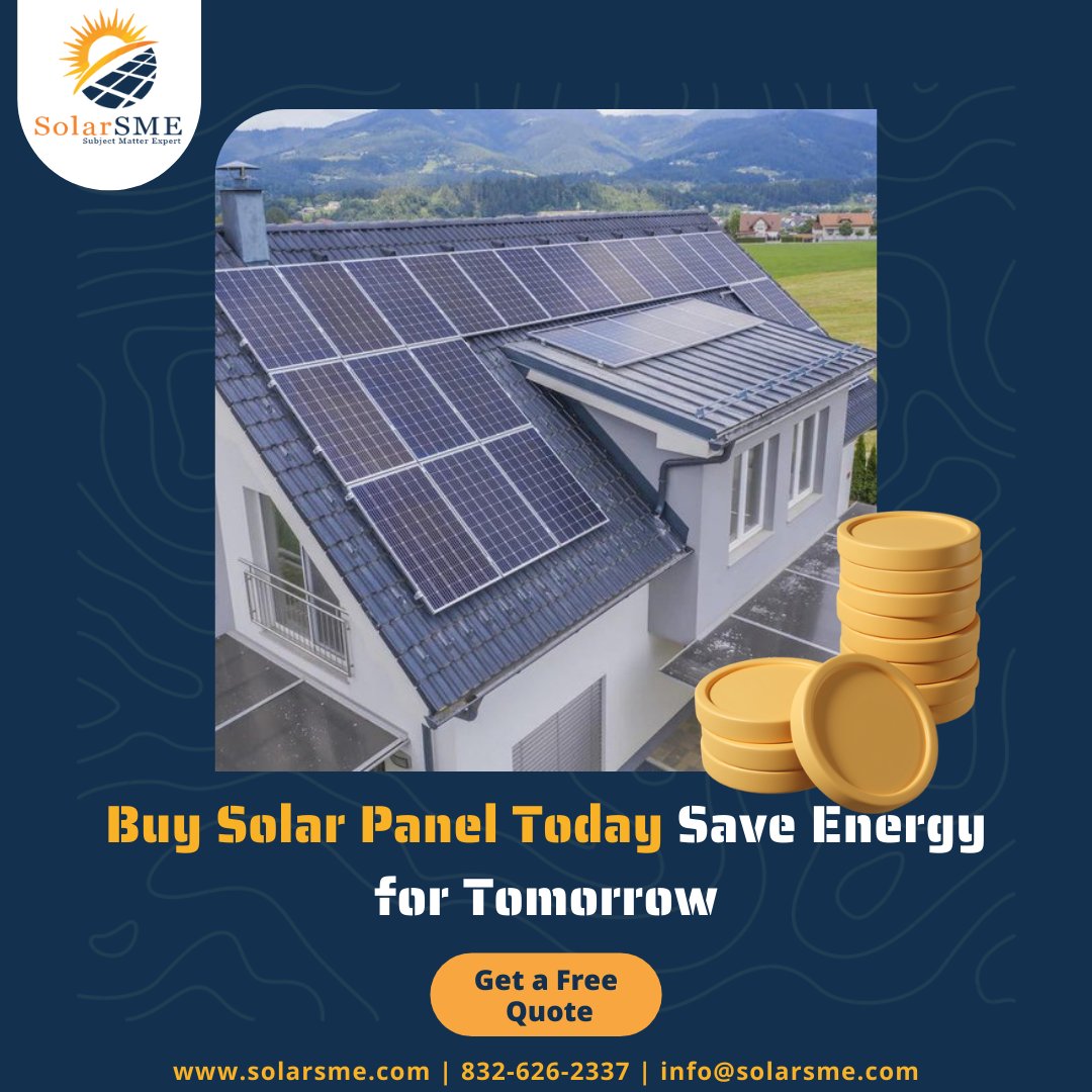 Solarsmeinc's tweet photo. Solar Installation is the ideal way to SAVE for a better and #sustainable tomorrow.  Go #Solar #panels TODAY and enjoy #cleanenergy  and #greenenergy! 

Get a FREE quote from us! or Give a call at 21-556-8288 for consultation.

#solarsme #solar #solarpanelinstallation https://t.co/U0WbXqTG5a