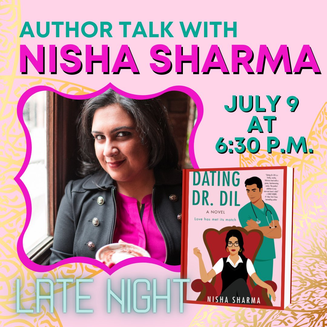 dallaslibrary's tweet photo. Shakespeare Summer Saturday concludes with author Nisha Sharma (@Nishawrites) discussing how the Bard's comedy "The Taming of the Shrew" inspired her new book "Dating Dr. Dil." Central Library, Sat. 7/9 at 6:30pm. Attend for a chance to win a signed copy of her latest book! https://t.co/OFQabzTn2z
