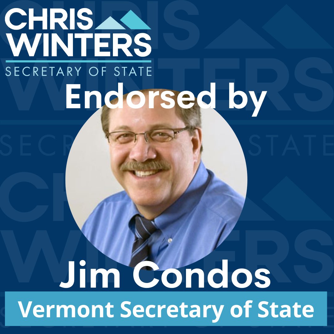 WintersVermont's tweet photo. BIG NEWS! 24 years of experience, service and accomplishments combined. This speaks volumes. I am honored to have their support. #vtpoli https://t.co/SNafWlCAMz