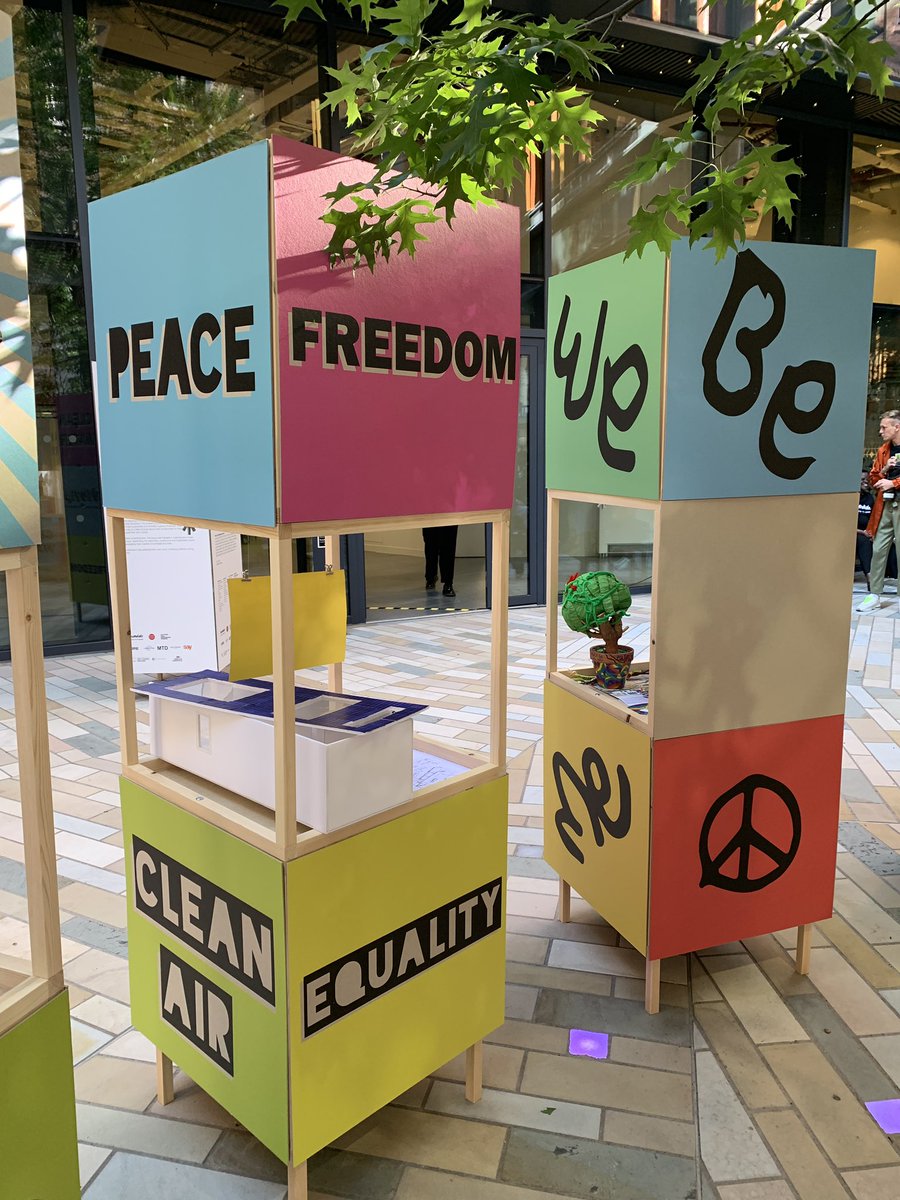 Accumulate_Ldn's tweet photo. ‘Utopia, A New World for Everyone’ Just delighted to present our wonderful showcase this evening at @one_crownplace Working in partnership with @AHMMArchitects & @stjohnswaterloo has been a total joy. SO SO proud #utopiaproject #artschoolforthehomeless https://t.co/SAPWukRgqp