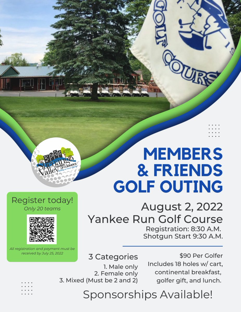 ONLY A FEW SPOTS LEFT!!!! Get your team signed up today! Can't attend but want to show your support? Be a sponsor! All team registration and sponsorships can be submitted here: svchamber.com/eve.../members…
All must be paid by July 25, 2022!