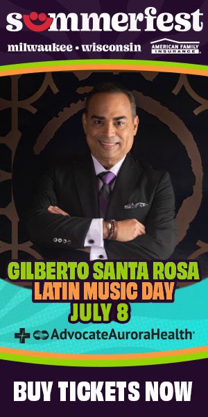 Don’t miss Gilberto Santa Rosa at <a href="/Summerfest/">Summerfest</a> on Friday, July 8 in Milwaukee, WI. Get your tickets at Summerfest.com. #LatinoScoop