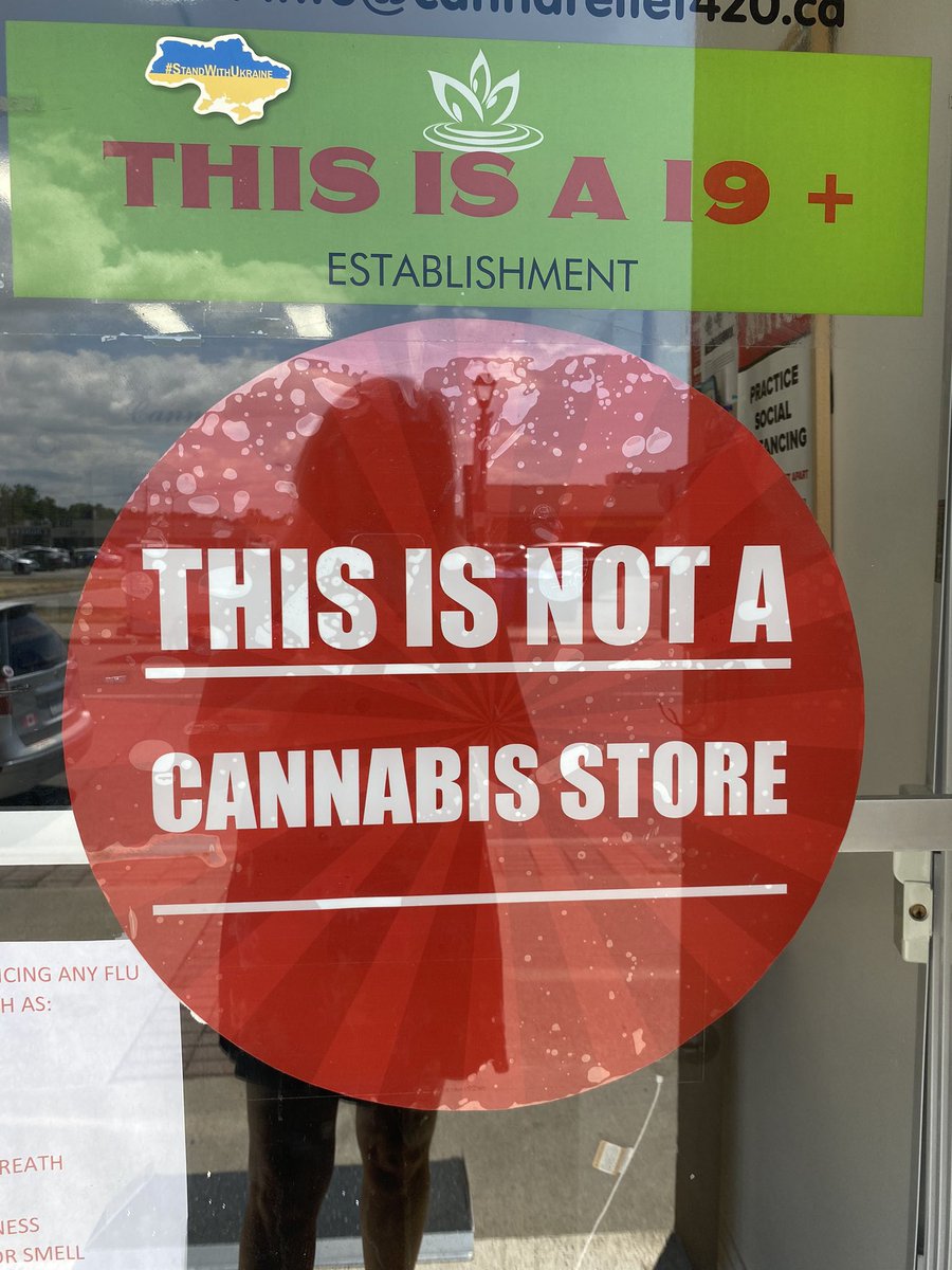 cannarelief420's tweet photo. Could we be clearer? @citymississauga HAS NO LEGAL #CANNABIS STORES. Damn, we could have sold so much weed today. #cannabiseducation #wellnessstore https://t.co/oqZmGN0cgl