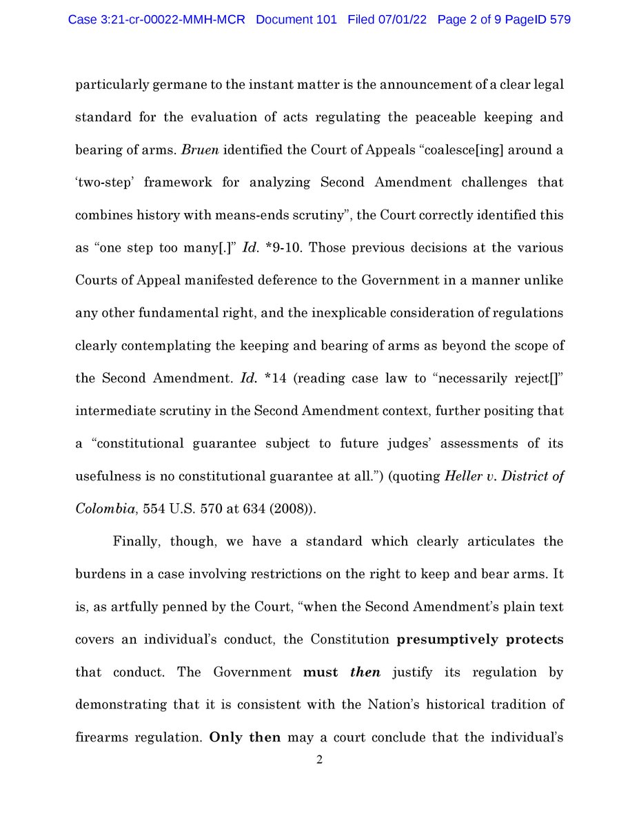 2Aupdates's tweet image. United States v. Ervin (M.D. FL, CRS Firearms): Supplement to motion to dismiss &amp;amp; to declare unconstitutional the National Firearms Act of 1934
storage.courtlistener.com/recap/gov.usco…