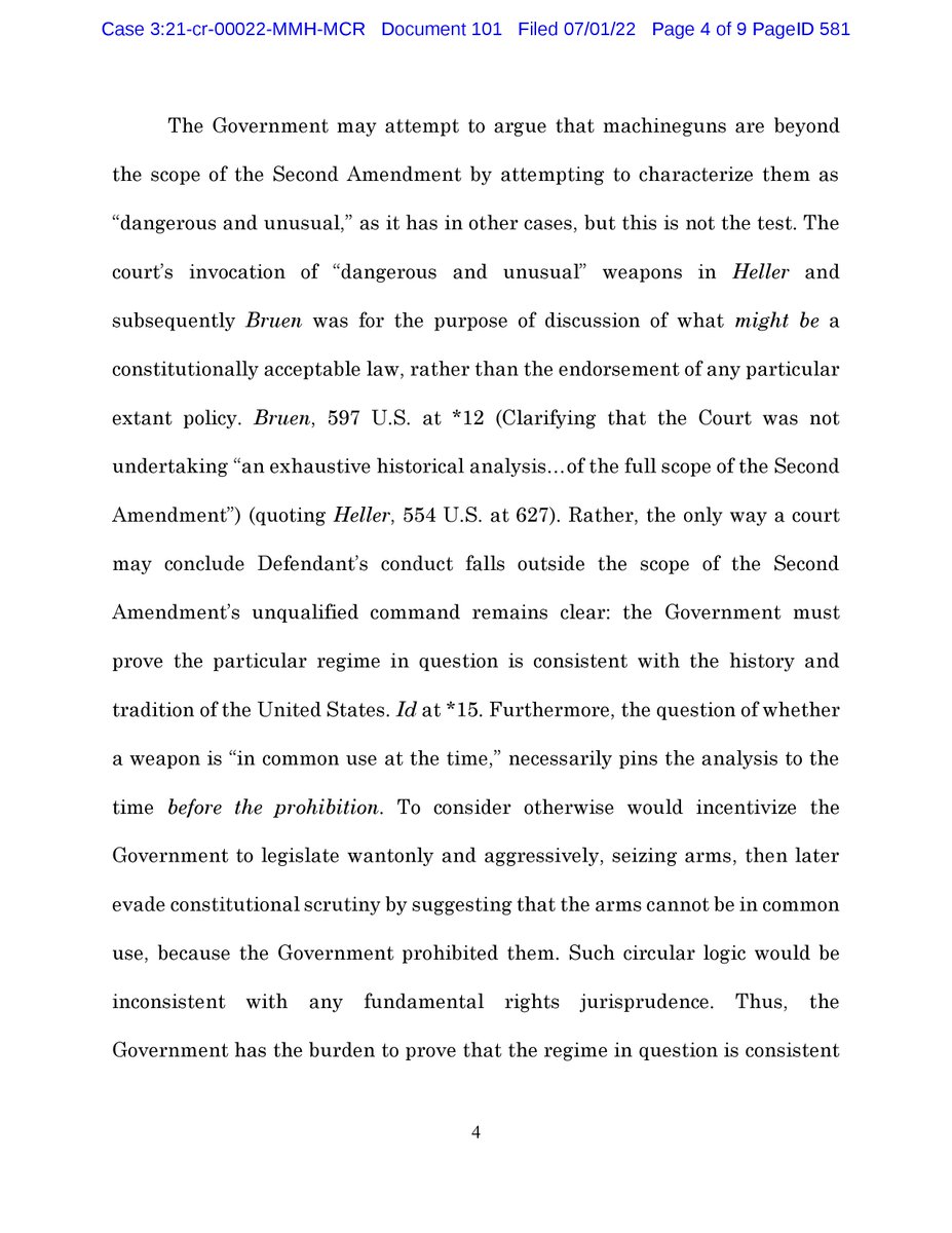 2Aupdates's tweet image. United States v. Ervin (M.D. FL, CRS Firearms): Supplement to motion to dismiss &amp;amp; to declare unconstitutional the National Firearms Act of 1934
storage.courtlistener.com/recap/gov.usco…
