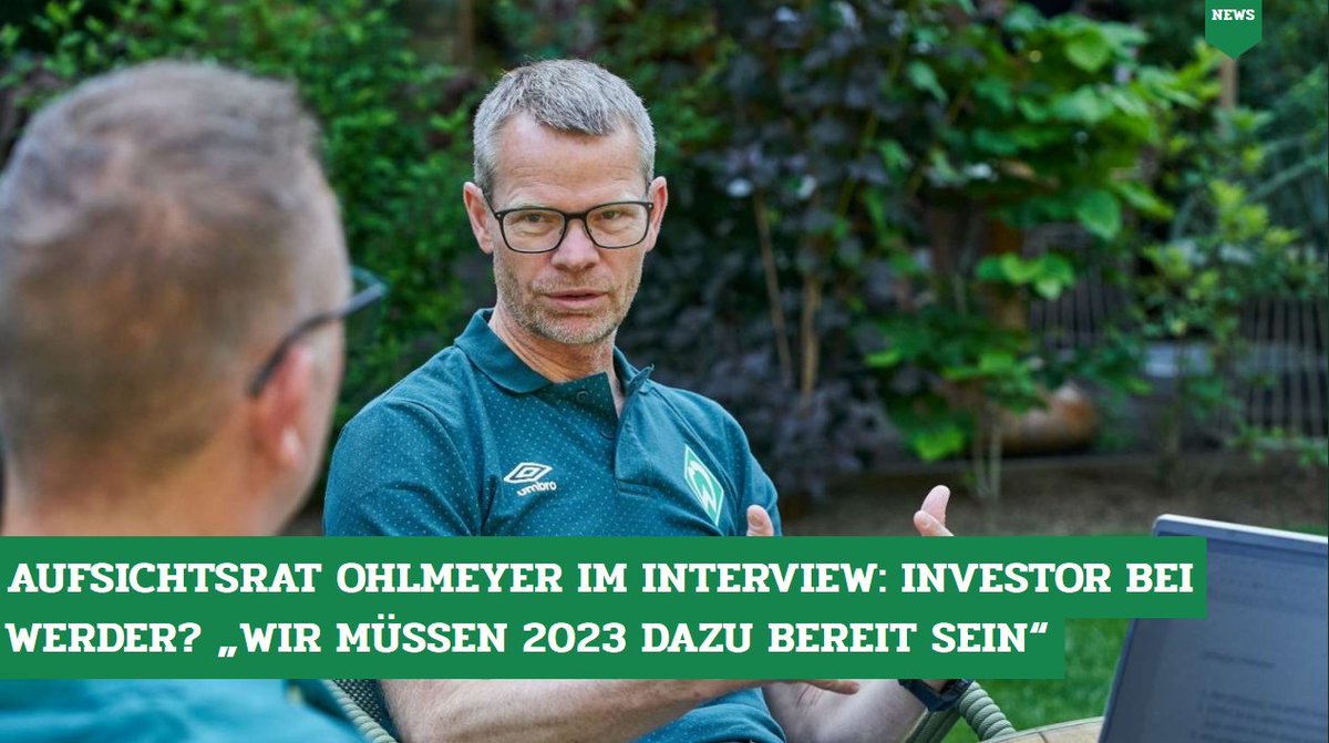 DeichStube's tweet photo. Harm #Ohlmeyer hat sich #Werder zuletzt eher im Hintergrund gehalten. Doch untätig war der vor knapp einem Jahr gewählte Aufsichtsrat nicht. Im #DeichStube-Interview kündigt er an, dass er beim Thema Investor Schwung bringen will, wie auch beim #WerderLZ👉https://t.co/VRdnO3mJqO https://t.co/q0PyGCHeVl