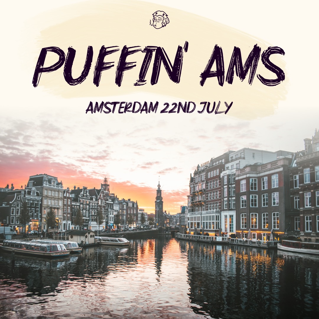 StonedApeCrew's tweet photo. Puffin‘ Amsterdam - 22nd of July

Only one of the highlights of the next weeks.

Open bar, food &amp; some puffin‘ activities 🤌💨

Make sure to join us for a holder-only party. https://t.co/YCg76oU27D