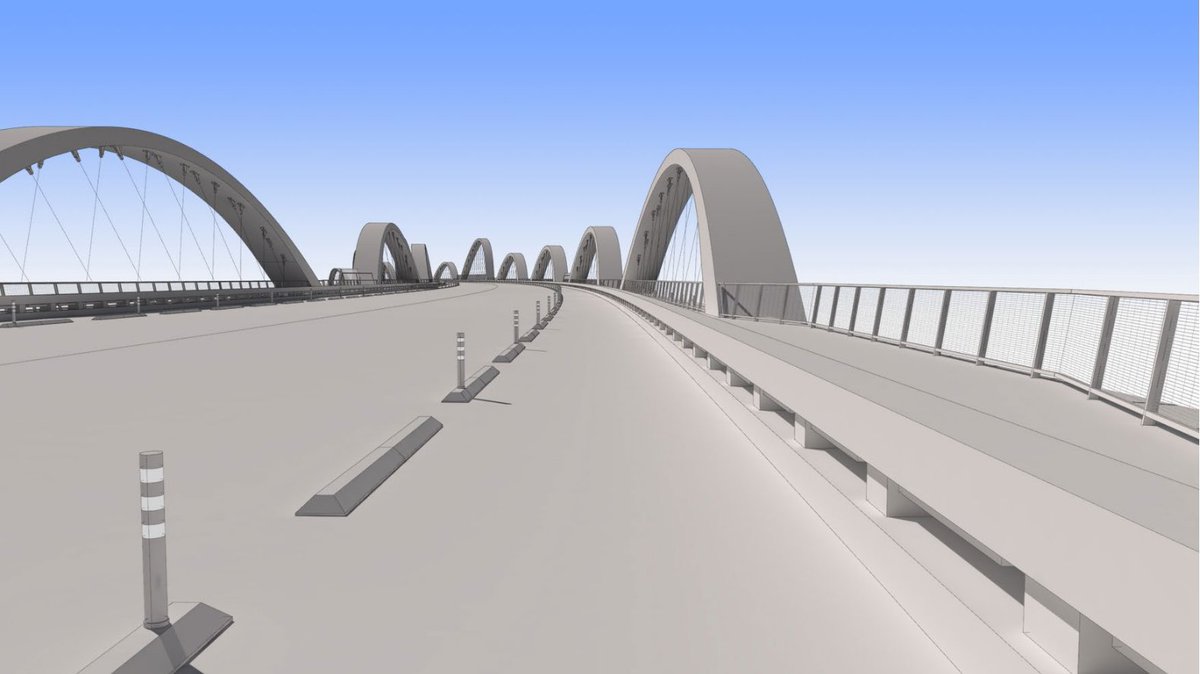 6thStViaduct's tweet photo. Here come the protected bikes lanes! We are putting the finishing touches on our bridge this week! We know how important safety is to our community, so here are some renderings of the 10' wide Class IV protected bike lanes which will be completed in time for the grand opening. https://t.co/pHmPig5ptv