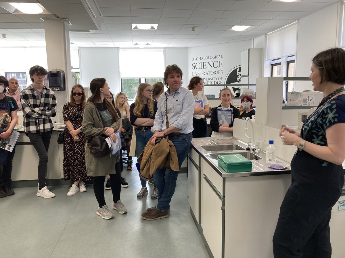 UCamArchaeology's tweet photo. Whew, what a busy day 1 at the @Cambridge_Uni Open Days! We loved welcoming so many prospective #Archaeology students to the Department. We’ll be back to do it all over again tomorrow. ⛏🏺 https://t.co/GliHi0RLpm