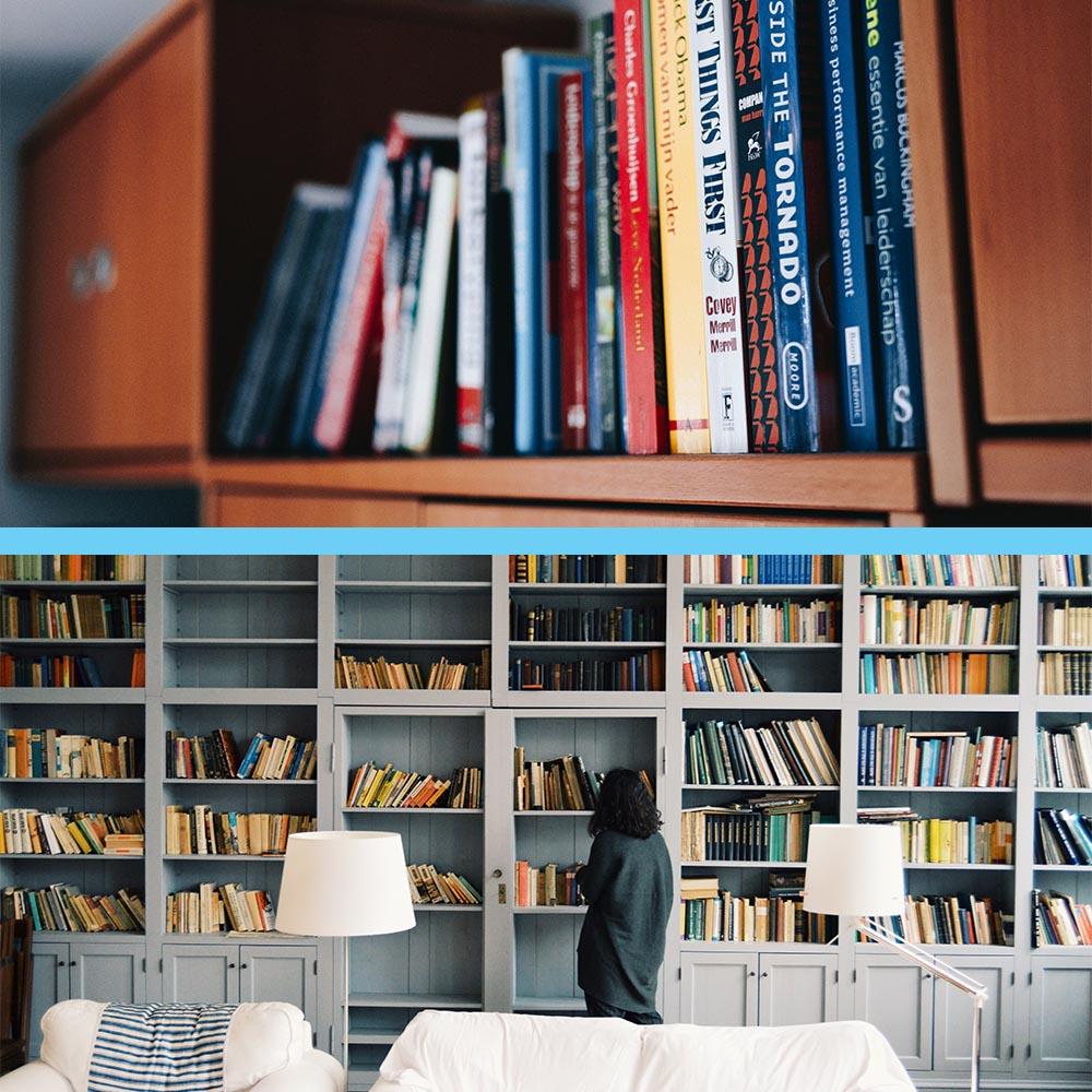 Would you prefer a large bookcase to show off or a smaller one that's easy to hide?