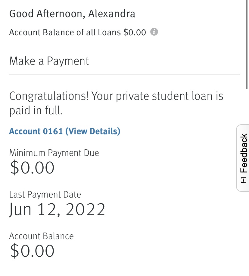 I don’t tweet much anymore but this is a celebration #studentloan #paidinfull #steameducation #nonprofitjob