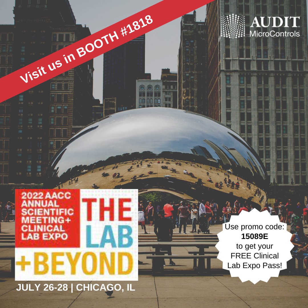 AUDITmicro's tweet photo. Just a few weeks away from the AACC Annual Scientific Meeting & Clinical Lab Expo in Chicago! We look forward to seeing you there!
Use the promo code: 15089E to get your complimentary Clinical Lab Expo pass!
Register Here: https://t.co/vQqI9pSQTB
#auditmicro #2022AACC https://t.co/6ZeGQilhoP
