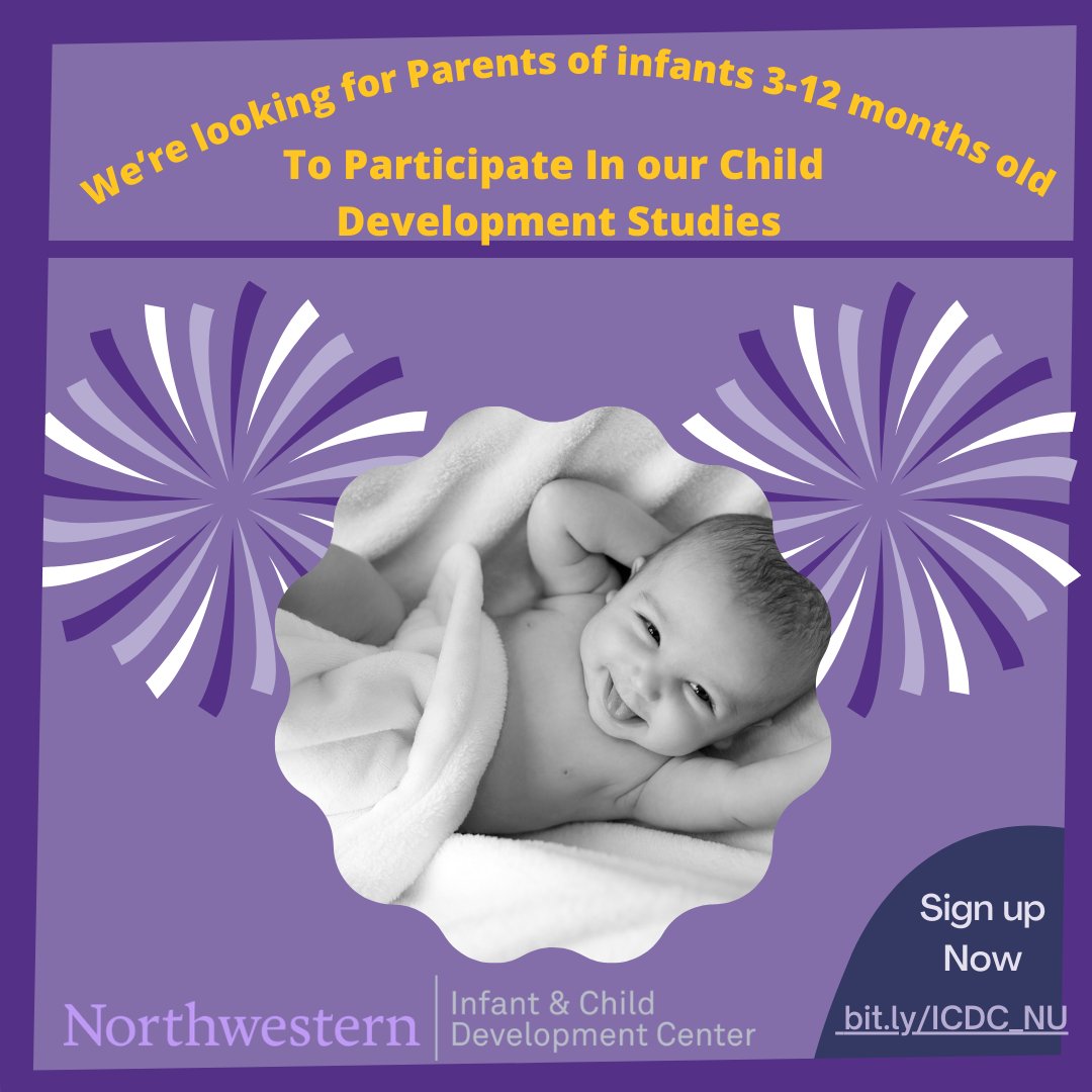 At Northwestern's ICDC, we are looking for 0-12 month olds to help us discover how babies learn so much so fast!!  ⁠
Sign up at bit.ly/ICDC_NU 
Your Participation can really make a difference.
⁠#research #babies #parenting #newborn