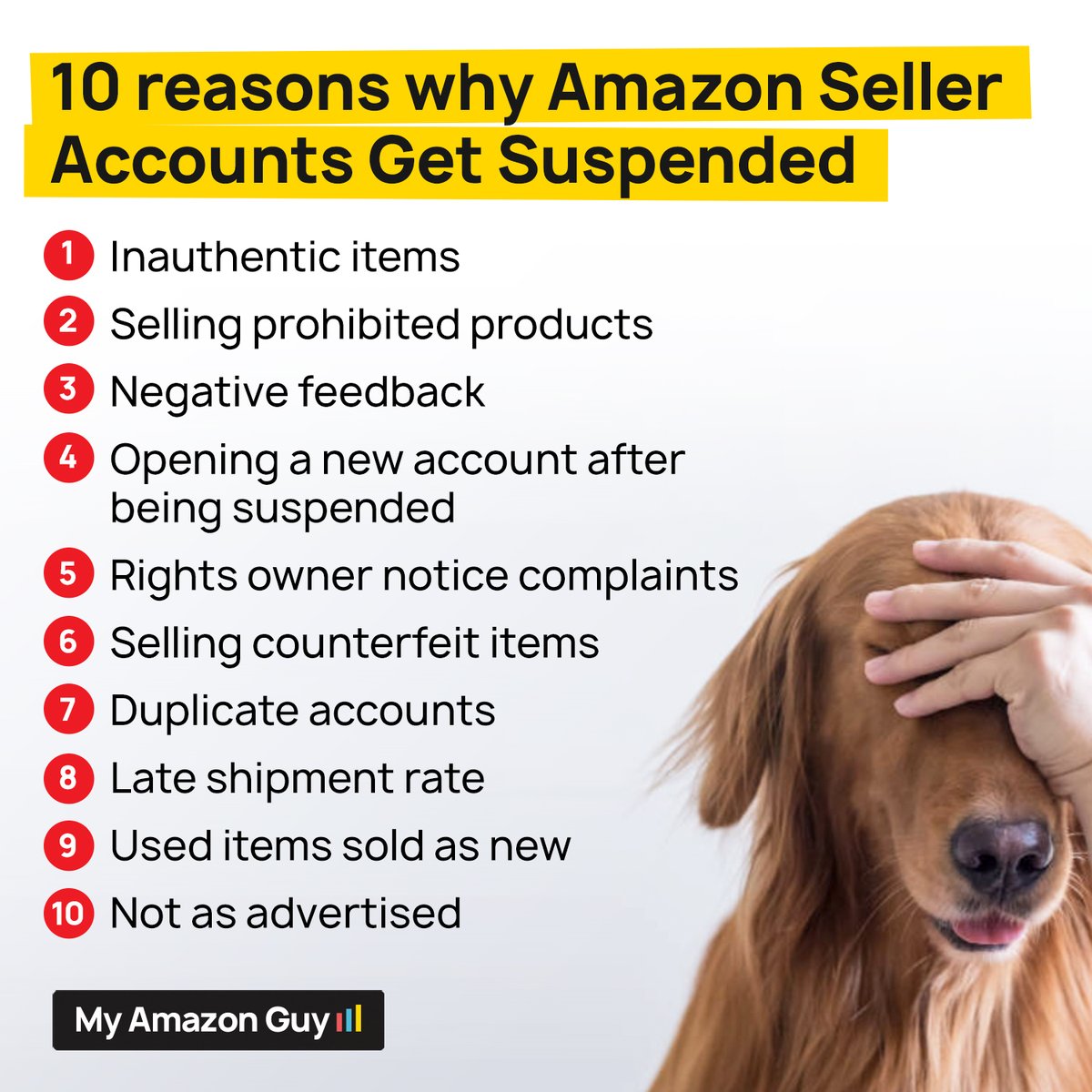 MyAmazonGuy's tweet photo. Amazon accounts get suspended for various reasons, which can be frustrating. To add salt to the wound, they tend NOT to give sellers much information about why.

 Learn more about it here: https://t.co/ShmRz547LC

#amazonsellers #counterfeititems https://t.co/ErKPWZQbHu
