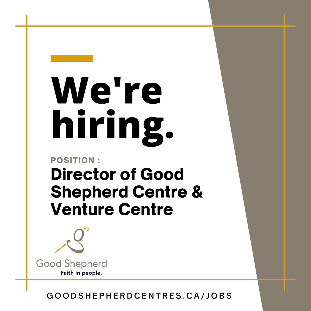 Join our team! We're hiring a Director responsible for the operation of the men’s emergency shelter, daily meal program, transitional bed program, food & clothing services and admin oversight for our warehouse & distribution system. For details visit: ow.ly/4aEj50JPYCE