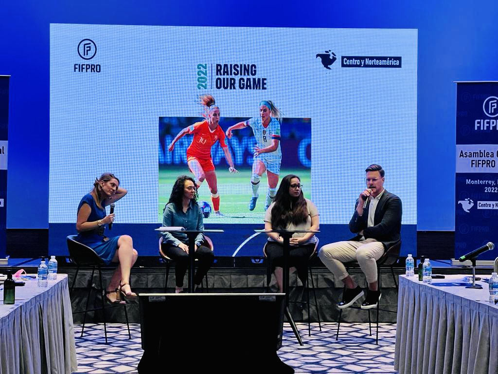 #RaisingOurGame - women‘s football seminar this morning in #Monterrey during <a href="/ConcacafW/">Concacaf W</a> championship with great panel debates on the growth trends of the game and business, the conditions of players, abuse, maternity rules and more. <a href="/FIFPRO/">FIFPRO</a>