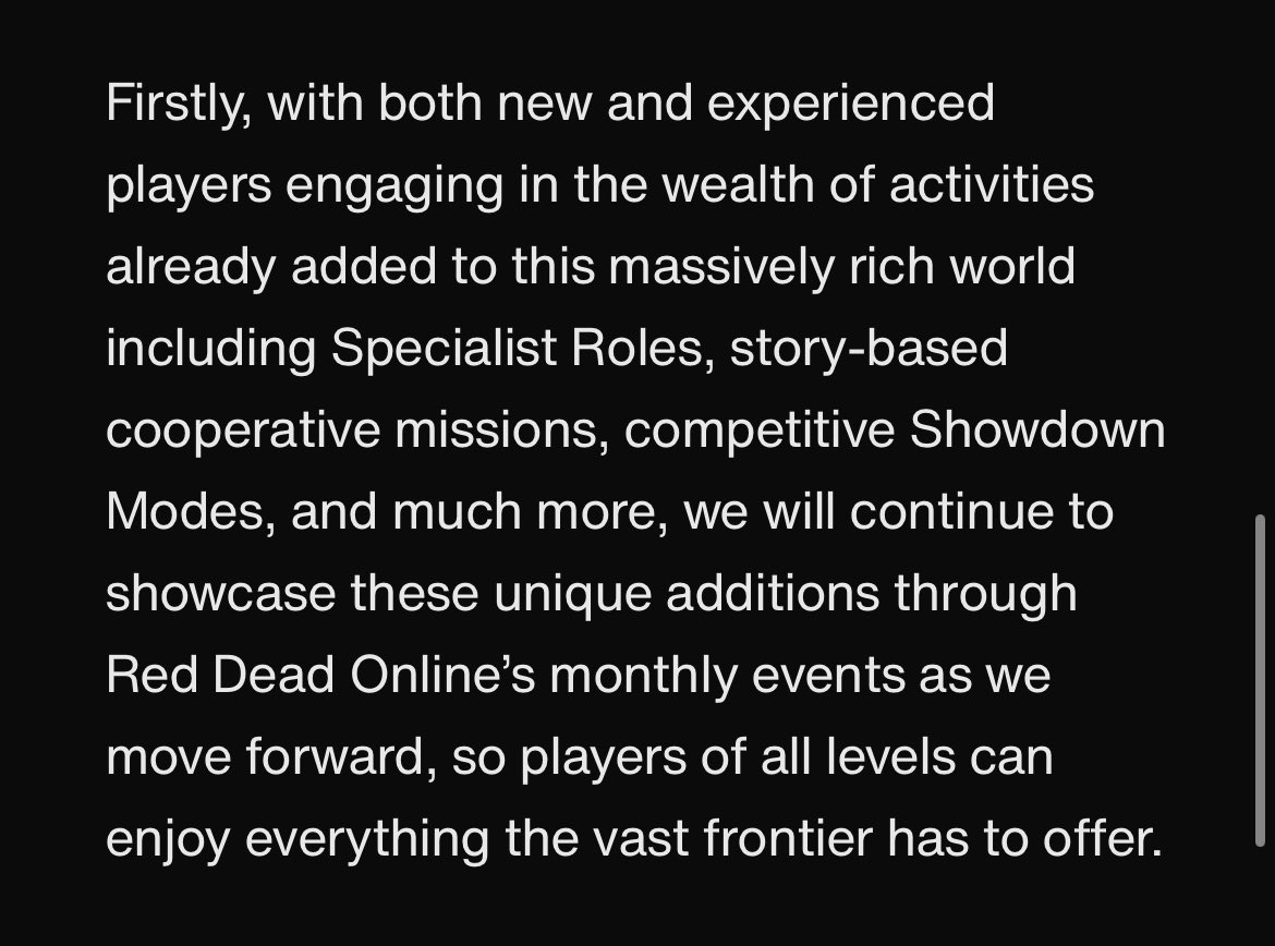 HazardousHDTV's tweet photo. BREAKING: In preparation for the next GTA title, Rockstar is shifting studio wide focus towards it and is also making changes to their support for Red Dead Online. This includes more monthly events, new Telegram missions and other changes. No major DLC updates planned. #RDR2 https://t.co/ycNOHohQJp