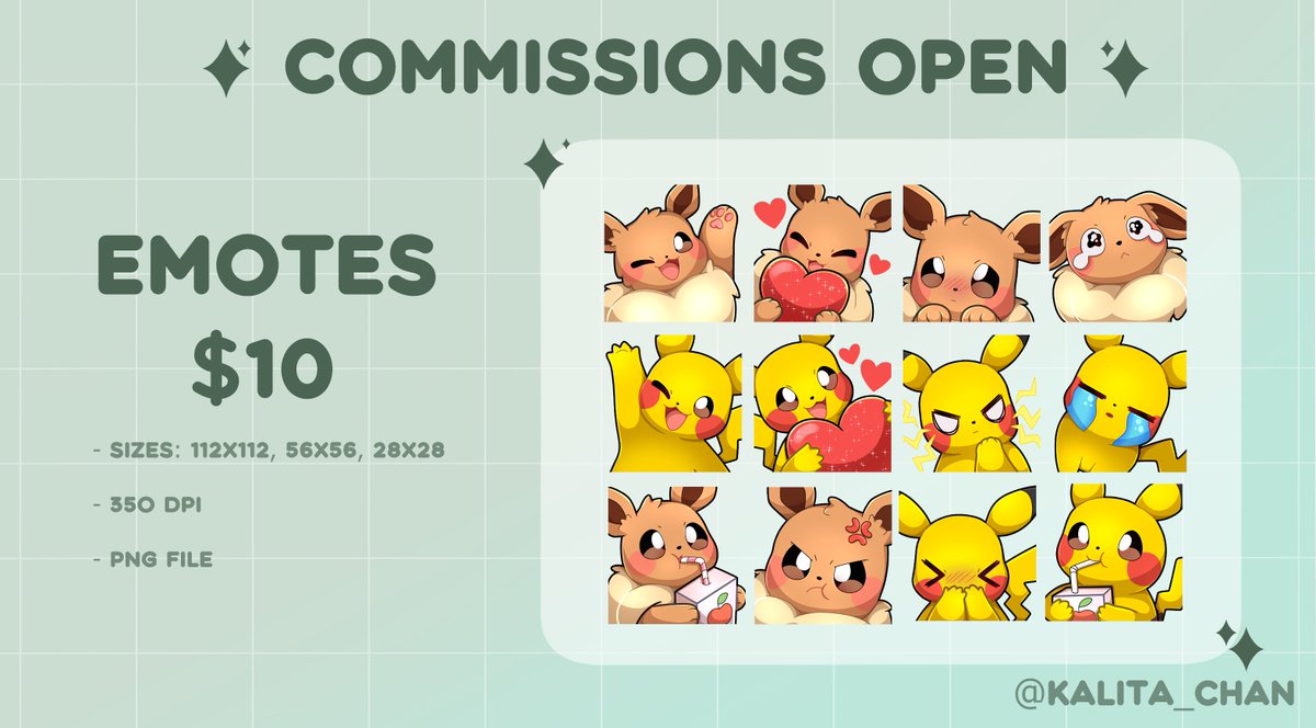 kalita_chan's tweet photo. Emote comms OPEN for August! ૮꒰ ˶• ༝ •˶꒱ა ♡
🌷Please DM me if you're interested🌷

RT's and likes are suuuuuuper appreciated 💜 https://t.co/svQXAYQYfh