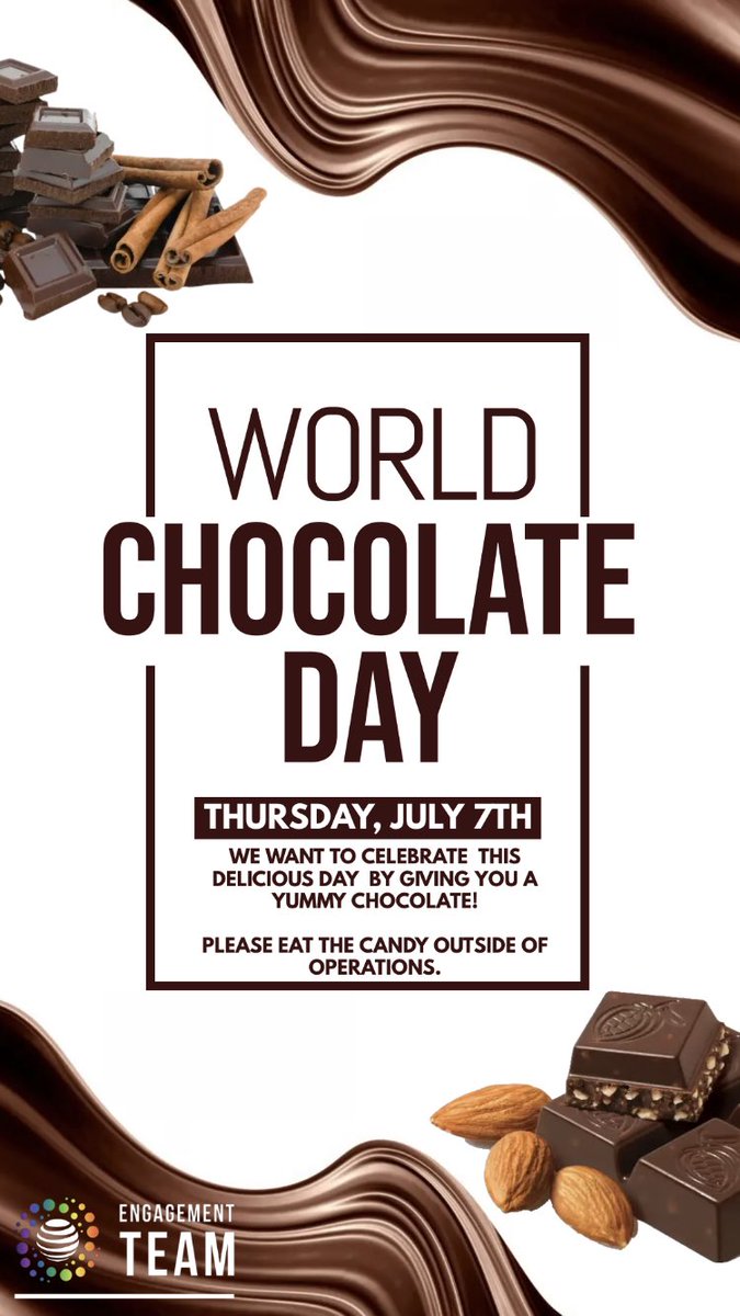 CollectionsMX's tweet photo. Chocolate Day at CDMX! ❤️ #InternationalChocolateDay #CollectionsMX #LifeAtATT https://t.co/DlV2bW68Kq