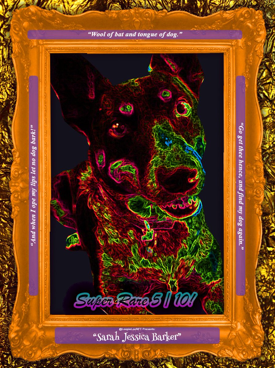 THX! to all of the minters last night on the <a href="/LoopieLooNFT/">LoopieLooNFT -- SOLD OUT</a> #FREEmint. We're ~50% minted out! Someone got a super-rare last night -- the "Sarah Jessica Barker" #NFT who'll join other dog-pun celebs like "Dave Growl." 4,000+ #dog #NFTs remain! #NFTcollectibles #NFTgiveaway