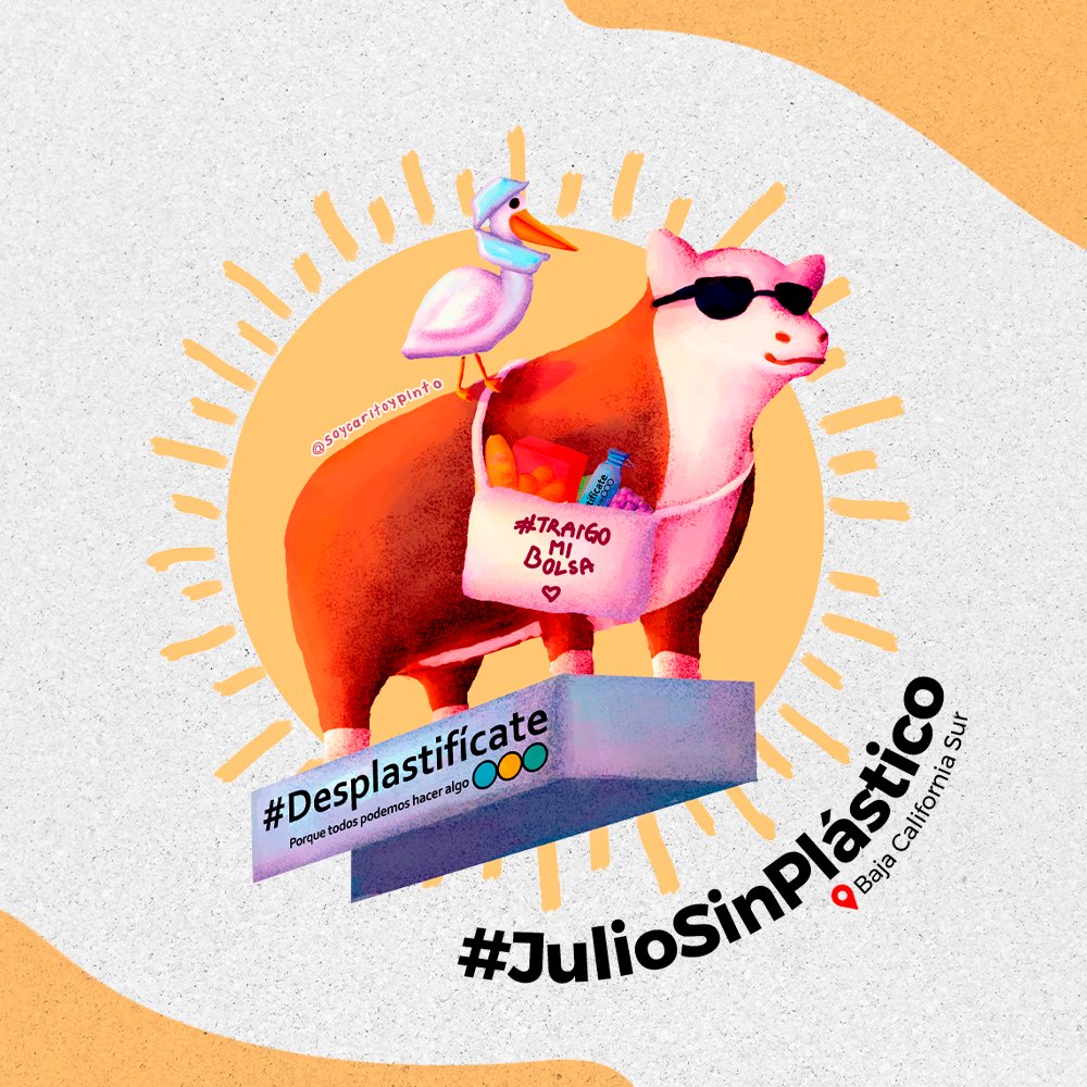 Nuestra vaquita del Arámburo 🐄 se une al movimiento #JulioSinPlástico , pues fue la primera en poner el ejemplo diciendo "#TraigoMiBolsa" al hacer sus compras.

#Desplastifícate

Ilustración por Soy Carito y pinto