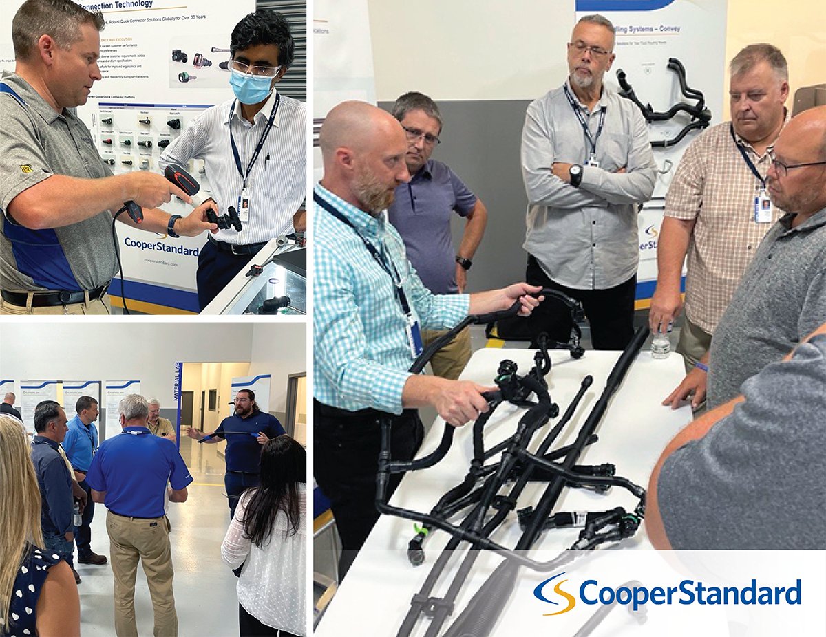 CooperStandard's tweet photo. Last week, over 100 employees from our Fluid Handling team gathered at our Global Technology Center in Livonia, MI to learn about the latest innovations in product design and sustainability of electric vehicles. Thank you for a great day of collaboration! #WeAreCooperStandard https://t.co/ZkbT5c3H7L