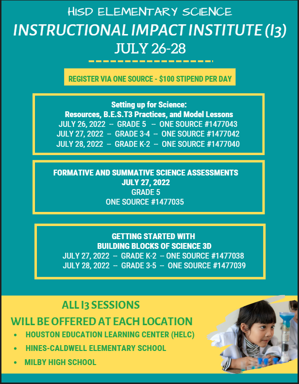 Cortney Haislip (@cortneyhaislip) on Twitter photo ATTENTION!! HISD Science Teachers.
Please come join us and learn some great Science content AND and get $100 stipend!
<a href="/DonelleWilliams/">Donelle Williams, Ed. D.</a> <a href="/JoJo_10_17/">Joseph Vaughn</a> @HISD_ElemSci @TeamHISD ATTENTION!! HISD Science Teachers.
Please come join us and learn some great Science content AND and get $100 stipend!
<a href="/DonelleWilliams/">Donelle Williams, Ed. D.</a> <a href="/JoJo_10_17/">Joseph Vaughn</a> @HISD_ElemSci @TeamHISD