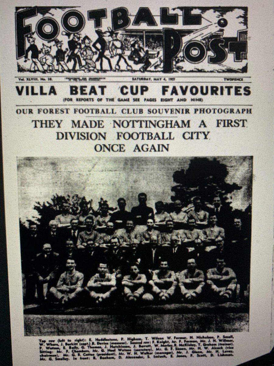 ‘They Made Nottingham a First Division Football City Once Again’

In May 1957 Forest returned to the top flight after an absence of 32 long years. 

And would you believe the two games before the final game of the season were home and away against Sheffield United?
