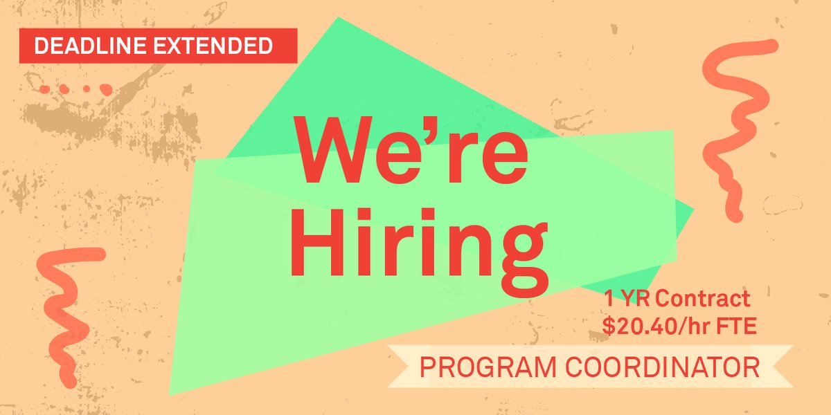 DEADLINE EXTENDED
We're hiring a Program Coordinator to join our team!
Visit cafka.org/page/opportuni… for more information. 

Please share widely!