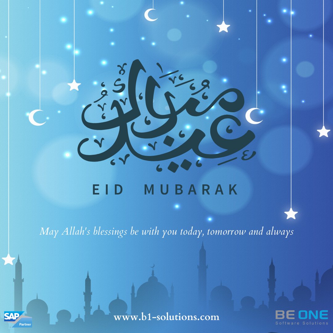 BeONESoftwareS2's tweet image. Let this Eid al-Adha be an occasion of sharing love and blessing with friends and family. Eid Adha Mubarak from Be One  to you and your family.

#Be_One #business_one #SAP #SAP_Buisness_One