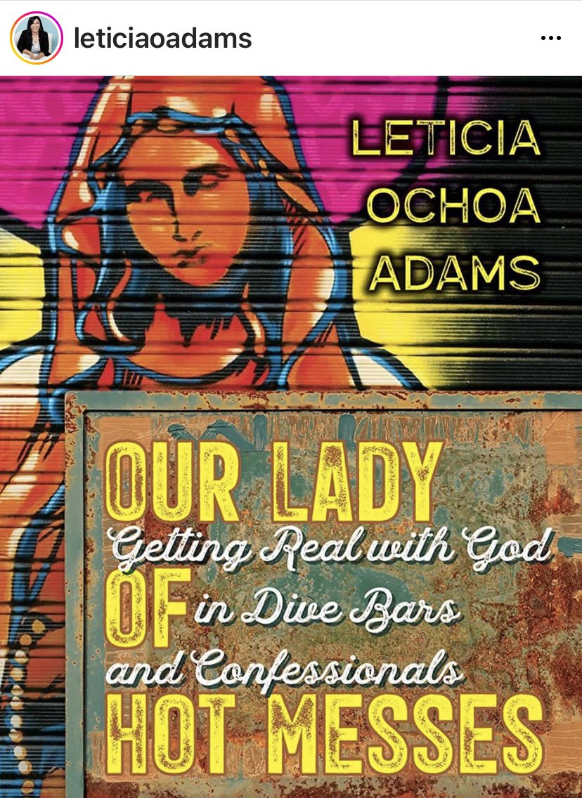 I love this cover for <a href="/LeticiaOAdams/">Leticia Ochoa Adams</a> new book that will be published with <a href="/avemariapress/">Ave Maria Press</a>. I was able to read a bit, and I think it’s so important to highlight Catholic voices of women of color who aren’t “perfect” and haven’t always made the “right choices” but are still faithful