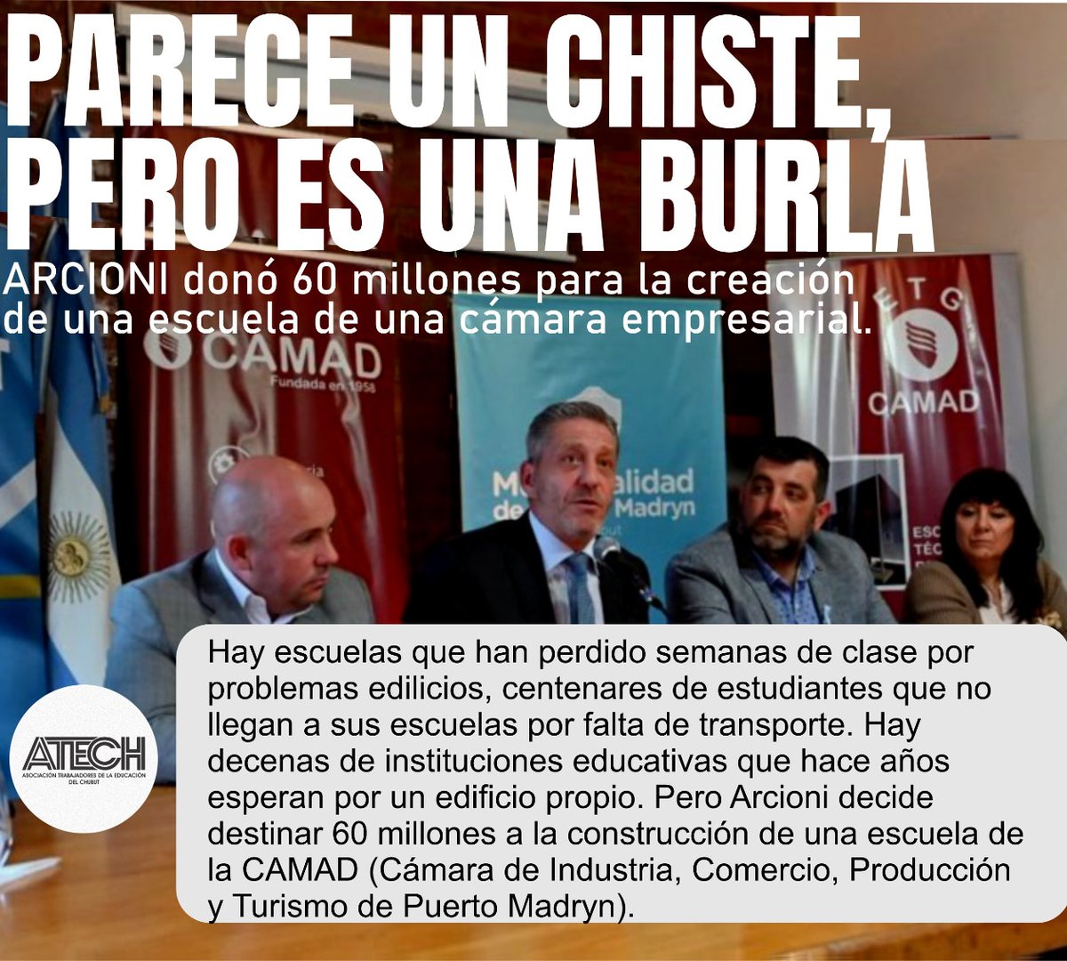 AtechCentral's tweet photo. ARCIONI DONÓ 60 MILLONES PARA LA CREACIÓN DE UNA ESCUELA DE UNA CÁMARA EMPRESARIAL https://t.co/xMadhwTFCL