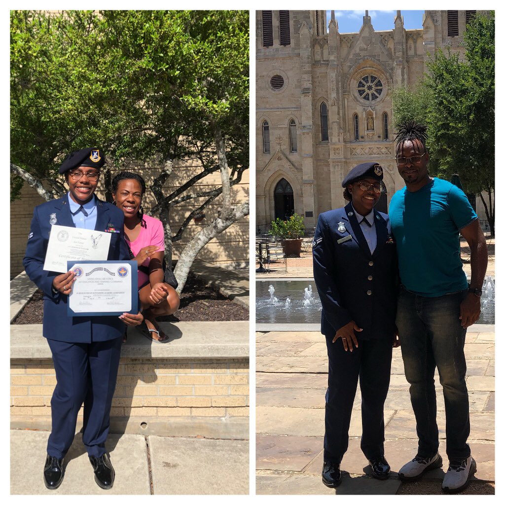 tayjohnson2018's tweet photo. Im finally a SF Defender😮‍💨🥹🥳 (4/1/22- 7/5/22) So grateful to God i made it thru. I earned a distinguished grad award (top academic/great wit both weapons/well rounded airman)  A1C Johnson out bye San Antonio✌🏾🫡 New Mexico here i come🫣😬 #DefenderNation #secfo #ByTheGraceOfGod https://t.co/xm6E50yx8I