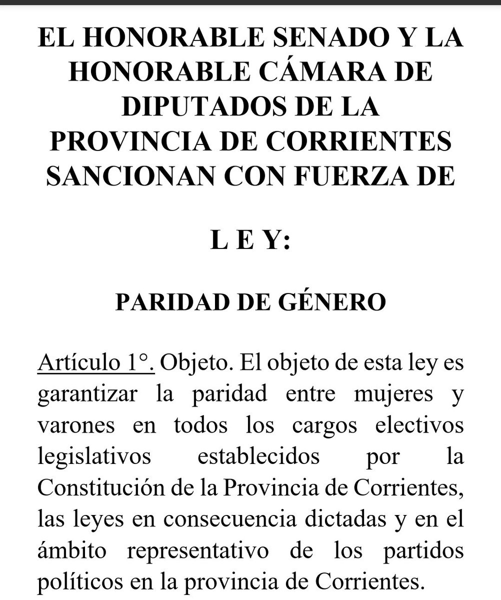 Casarrubia's tweet photo. Hola chiques.
Nada q festejar.
Nos garcaron de nuevo.
Paridad en las listas, no es paridad en el cuerpo.
Cuando una mina renuncie o se muera, o la liquiden por violencia politica machista,aplicaran ART. 72 INC. 4 DE LA CONSTITUCION DE LA PCIA DE CORRIENTES. Corrimiento de lista. https://t.co/46kY42Jl9x