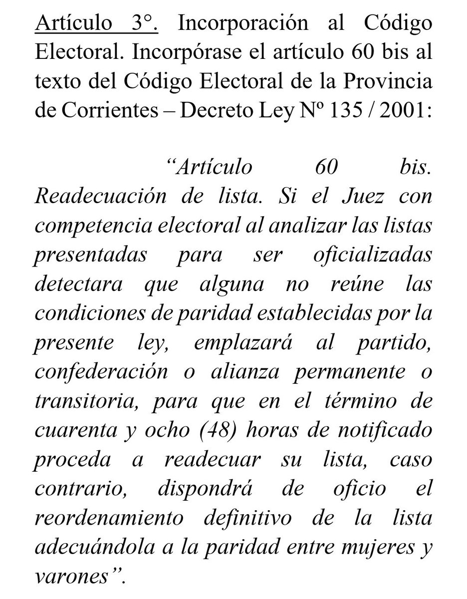 Casarrubia's tweet photo. Hola chiques.
Nada q festejar.
Nos garcaron de nuevo.
Paridad en las listas, no es paridad en el cuerpo.
Cuando una mina renuncie o se muera, o la liquiden por violencia politica machista,aplicaran ART. 72 INC. 4 DE LA CONSTITUCION DE LA PCIA DE CORRIENTES. Corrimiento de lista. https://t.co/46kY42Jl9x