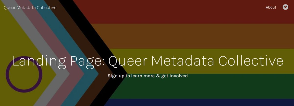 brimwats's tweet image. please RT! i&apos;m pleased to announce the launch of the Queer Metadata Collective, which aims to follow the path laid out by the TMDC. We are actively seeking participants and reviewers. If interested or would like updates, please go to queermetadatacollective.org #critcat #cataloging