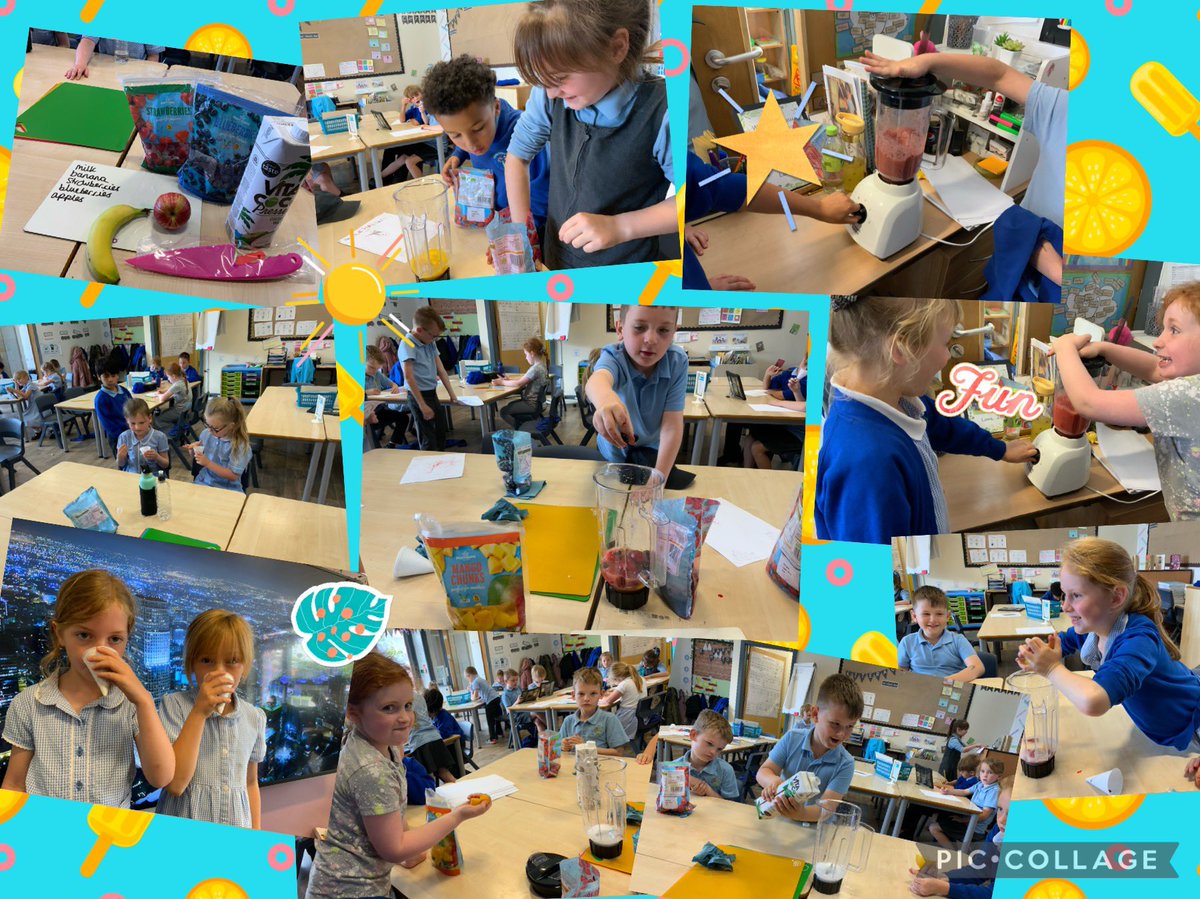 We enjoyed making smoothies in Year 2 today. We have spent this half-term designing and bringing our own smoothies to life! ☀️🌈