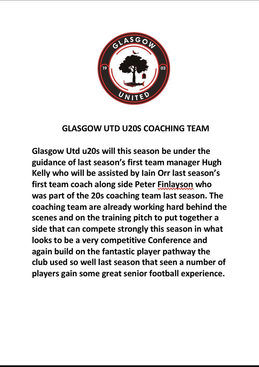 Coaching team for season 2022/23