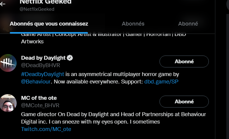 RogueSfm's tweet photo. !BIG NEWS REGARDING DBD AND STRANGER THINGS!

recently, mathieu and dead by daylight re followed netflix geeked, and netflix geeked followed dead by daylight back to, and behavior official re followed the official stranger things account. (1/2) https://t.co/ourrHOXFWS