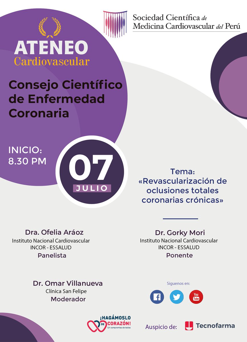 socimecar's tweet photo. No te pierdas el Ateneo Cardiovascular‼️ #SOCIMECAR
📆 Fecha: Jueves 07 de julio
🕣 Hora: 08:30PM
💻Link: https://t.co/Wk9RKFgVa9 https://t.co/KYL0jROcrg