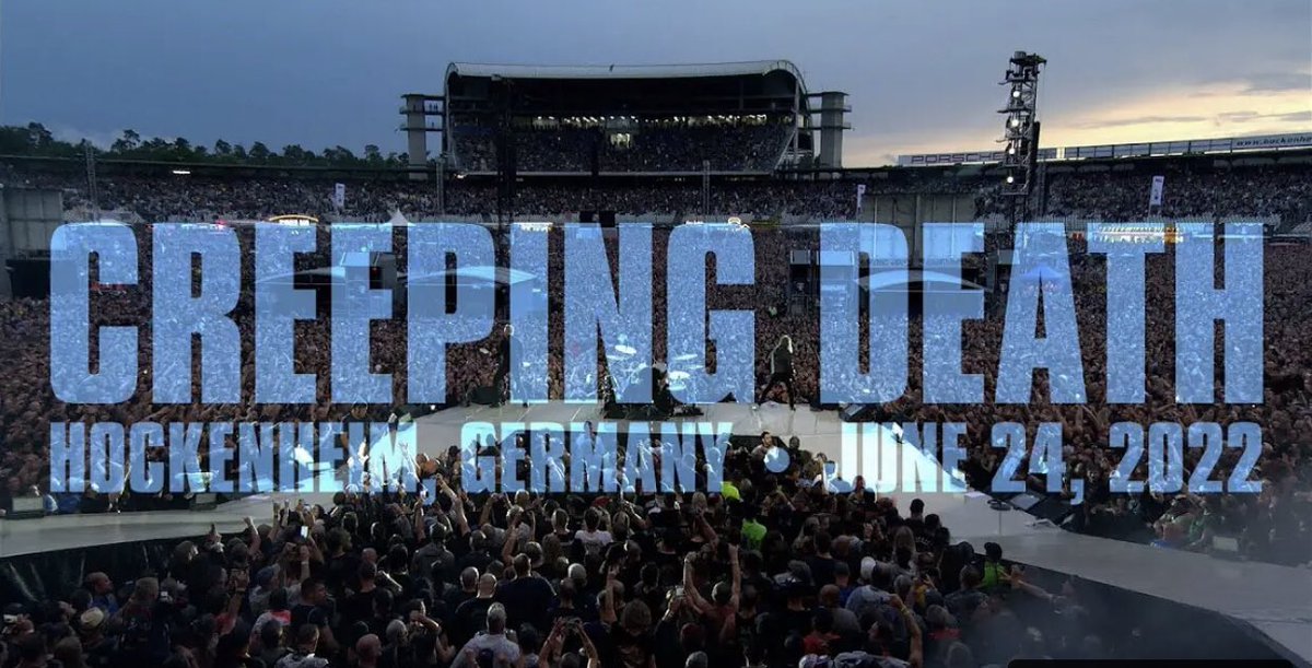MetSince1981's tweet photo. HOY…a las 15:00Hrs. Hora de Chile 🇨🇱, Estreno Vídeo Oficial de @Metallica #CreepingDeath en el @DownloadGermany en Hockenheim, Alemania 🇩🇪.
➡️ Link en MetallicaTV: https://t.co/RCJYZYpDhL
#Metallica #MetAtDownloadGermany #DownloadGermanyFestival #METALLICAMetalUpYourAss🗡🚽 https://t.co/M3VJe1mqnW