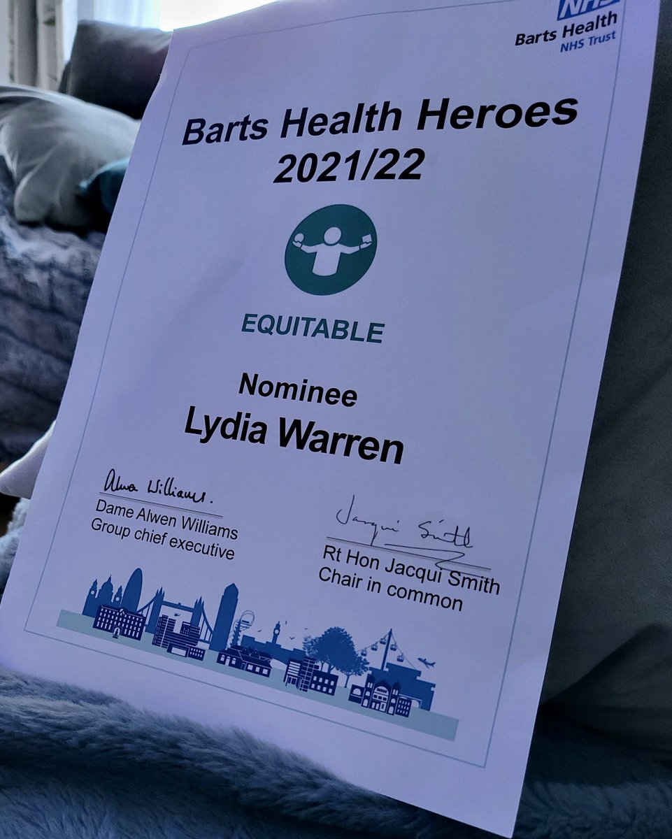 BartsAbility's tweet photo. Co- chairLydia Warren was recognised today at the Barts Heroes 🏆Lunch today for displaying the #Equitable Value of the Trust WeCare Values in being a role model in advocating for a Intersectional approach for equality @NHSBartsHealth @BJ_Thompson1 @DelvirMehet #RoleModel https://t.co/CtkaPrbHp4