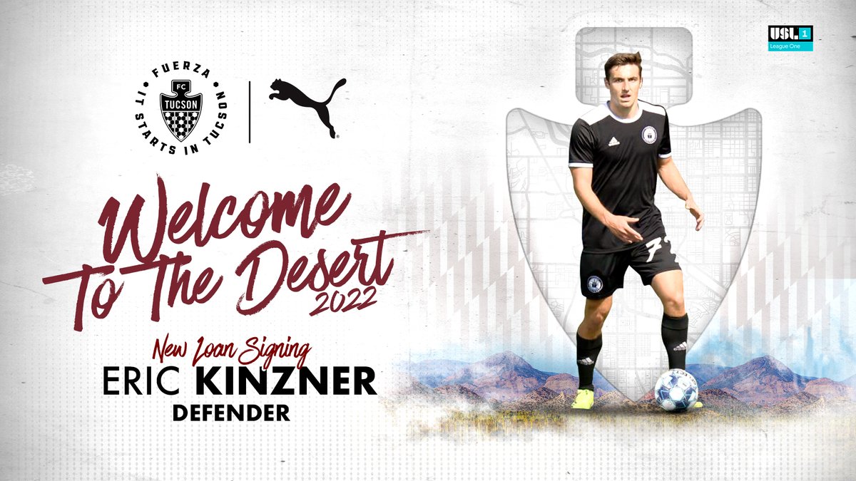 FCTucson's tweet photo. From the Pacific Northwest to the Southwest ✈️

Eric Kinzner heads to Tucson on loan from MLS NEXT Pro side Tacoma Defiance for the remainder of the season!

📰: https://t.co/pFYWe7lu7M

#fuerzatucson 🌵 | @EricKinzner https://t.co/kSWF3IIVqt