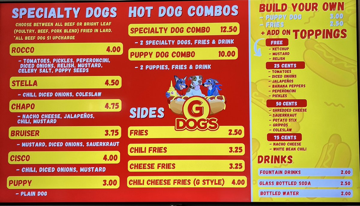 GDogs_BG's tweet image. Updated menu was rolled out today - COMING SOON, 100% BEEF dog options 🌭