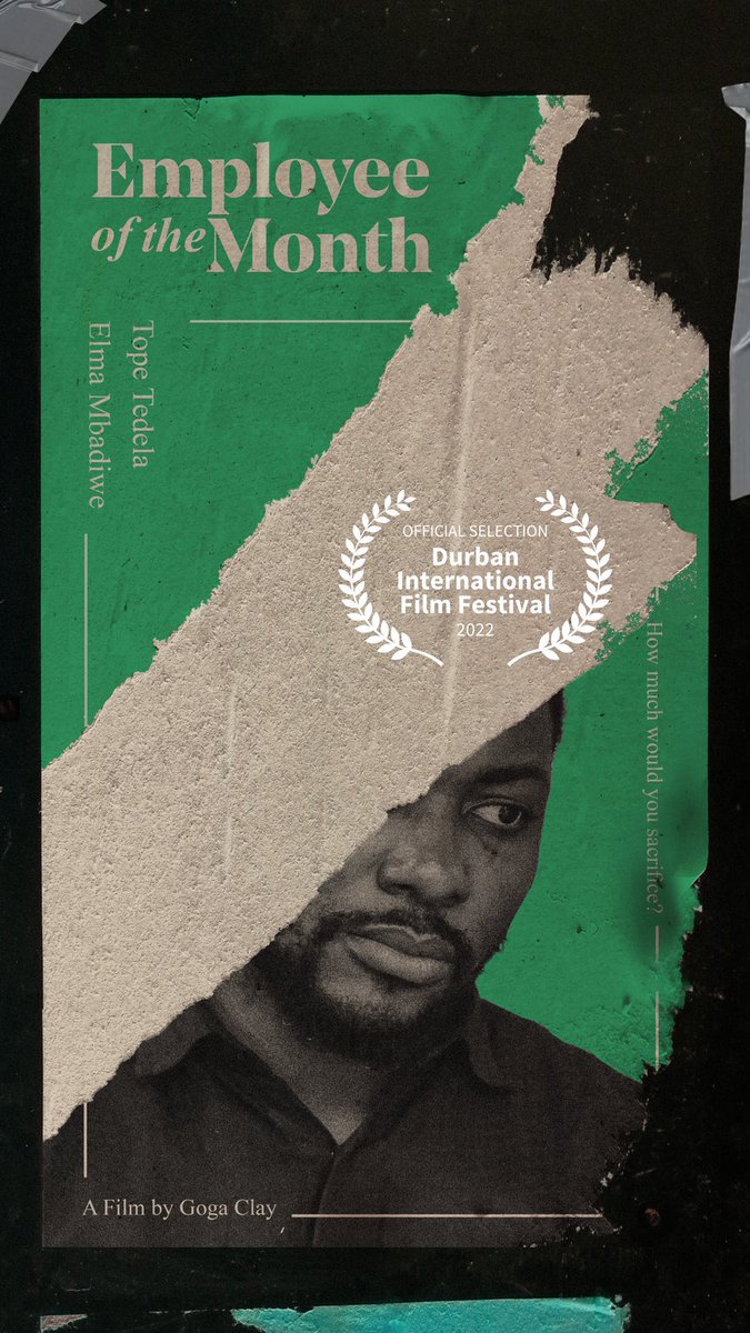 employeefilm's tweet photo. Thrilled to announce that Employee of the Month will have its world premiere at the Oscar-qualifying 43rd Durban International Film Festival. 
A big shout out to our supporters and thank you to our brilliant team. 

The #EndSars story will be told on the world stage. https://t.co/pRL2sptfTx