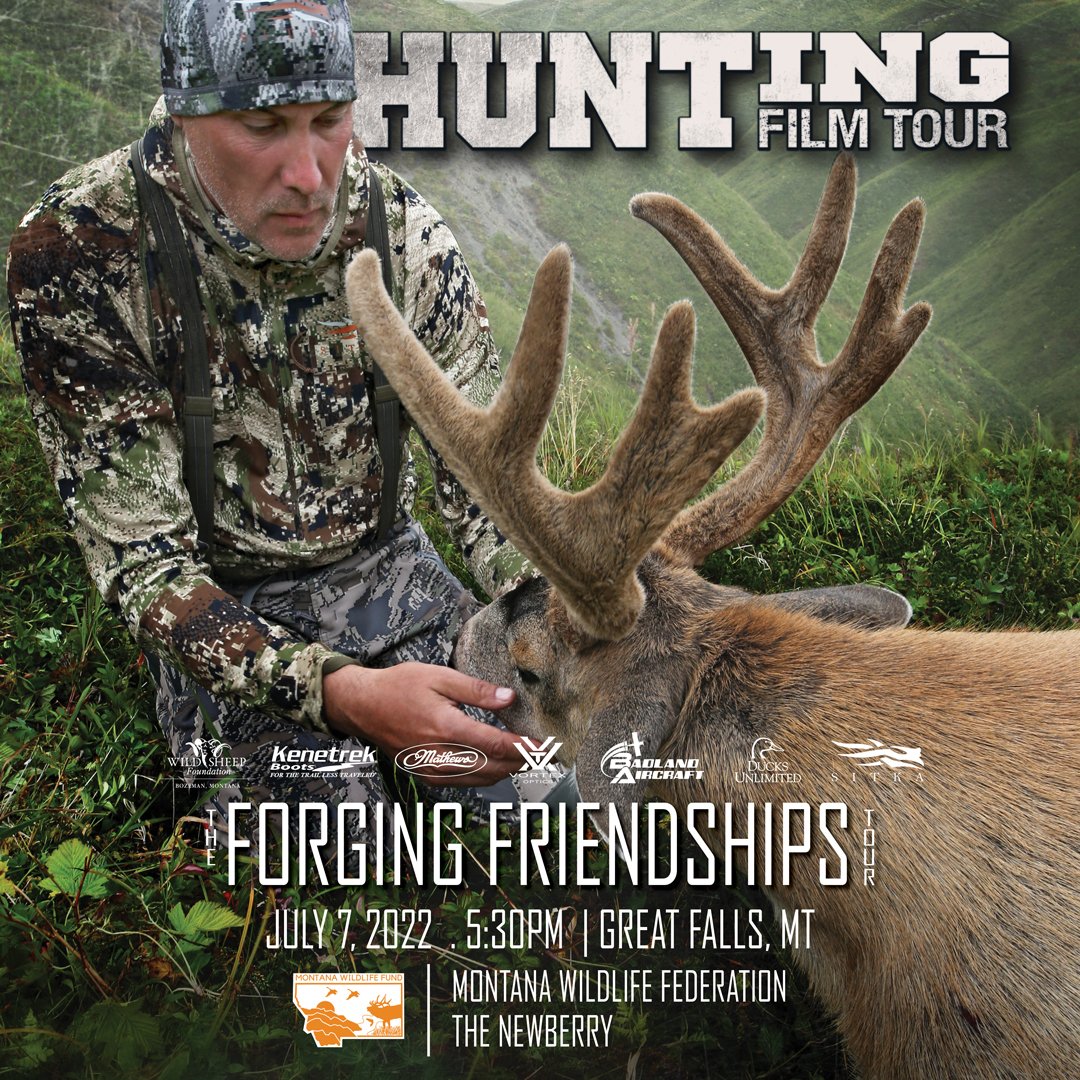 Great Falls has been good to us over the years and we are stoked to announce the Montana Wildlife Federation will be hosting a Live Event tonight at the New berry! Spread the word, get your family and friends, and get down there for a great evening! tickets are available @ thenew