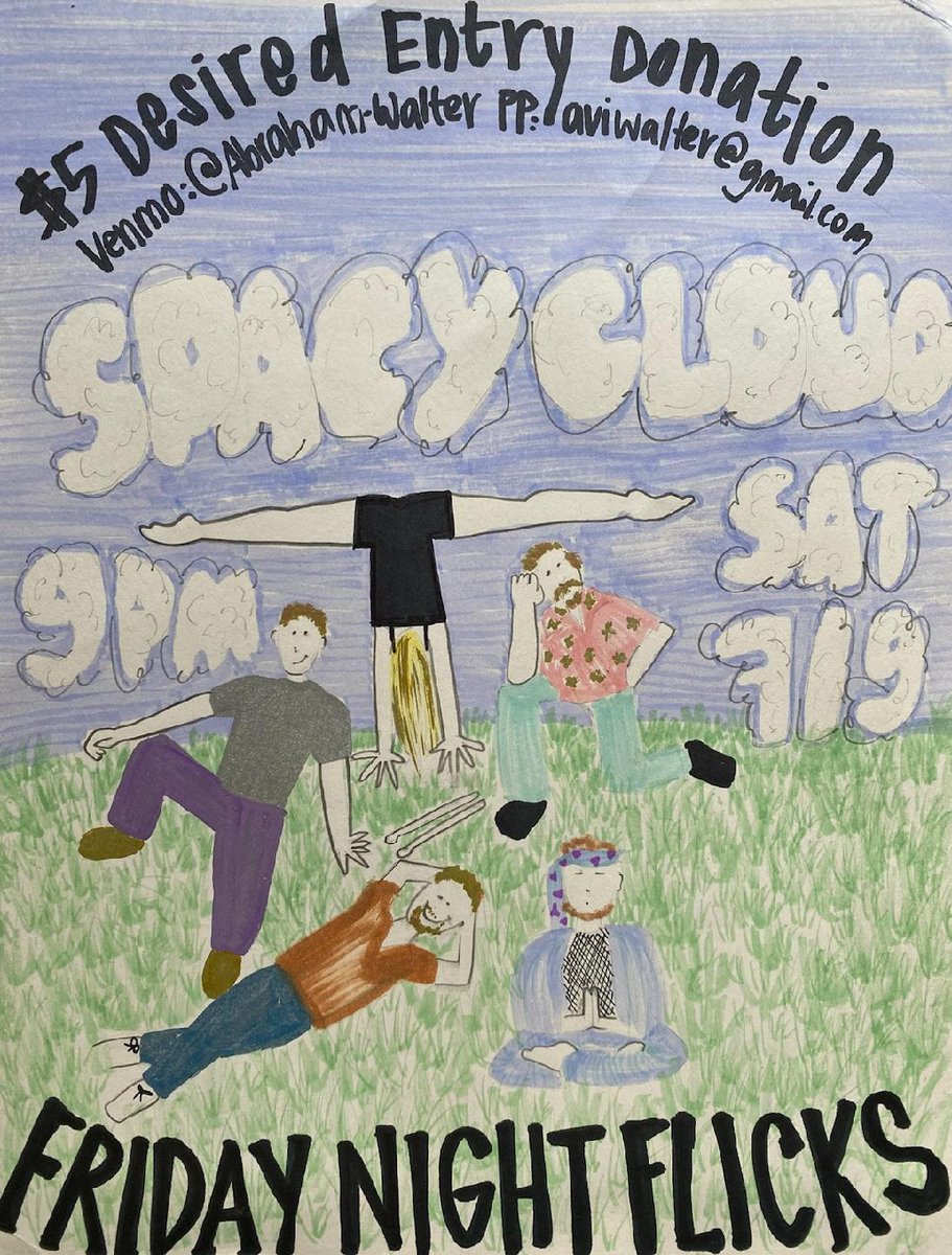 f_my_clef's tweet photo. Looking forward to @fridaynightflicks #debut at @sPACYcLOUd this #SATURDAY 7/9 from 9-12🎉
We'll be joined by the wonderful #luanna as well!!
Show out #admo &amp; let's party 🥳
🎨: @fuckingshitbomb

#livemusic #music #wdc #spaceycloud #funk #rockmusic #saturdaynight #adamsmorgan https://t.co/aciCQr7GX5
