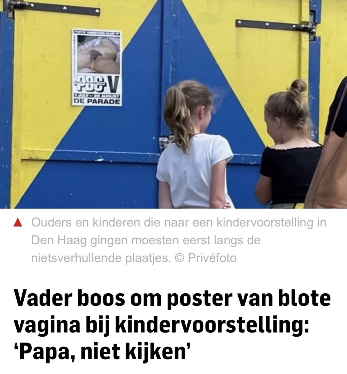 Een kinderparade met choquerende foto .. En dan nog maar te zwijgen over de kleuren van de deur 🇺🇦 🤮 #nietnormaalmakenwatnietnormaalis gelderlander.nl/home/vader-boo…