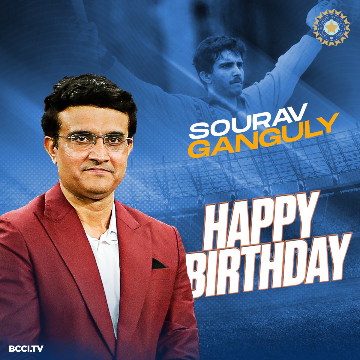 Here's wishing former #TeamIndia Captain and current BCCI President <a href="/SGanguly99/">Sourav Ganguly</a> a very happy birthday. 👏 🎂