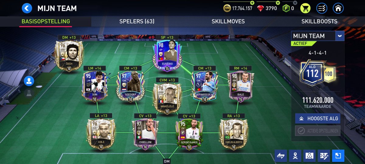 First time i ever ask but can anyone rate my team and suggest where i can improve? Skillboost all on level 13, some level 14. Camelot event i've been targetting Ferdinand to replace Ramos. I'm real F2P btw thx #fifamobile #fifamobile22 #fifamo #fifamobilegiveaway